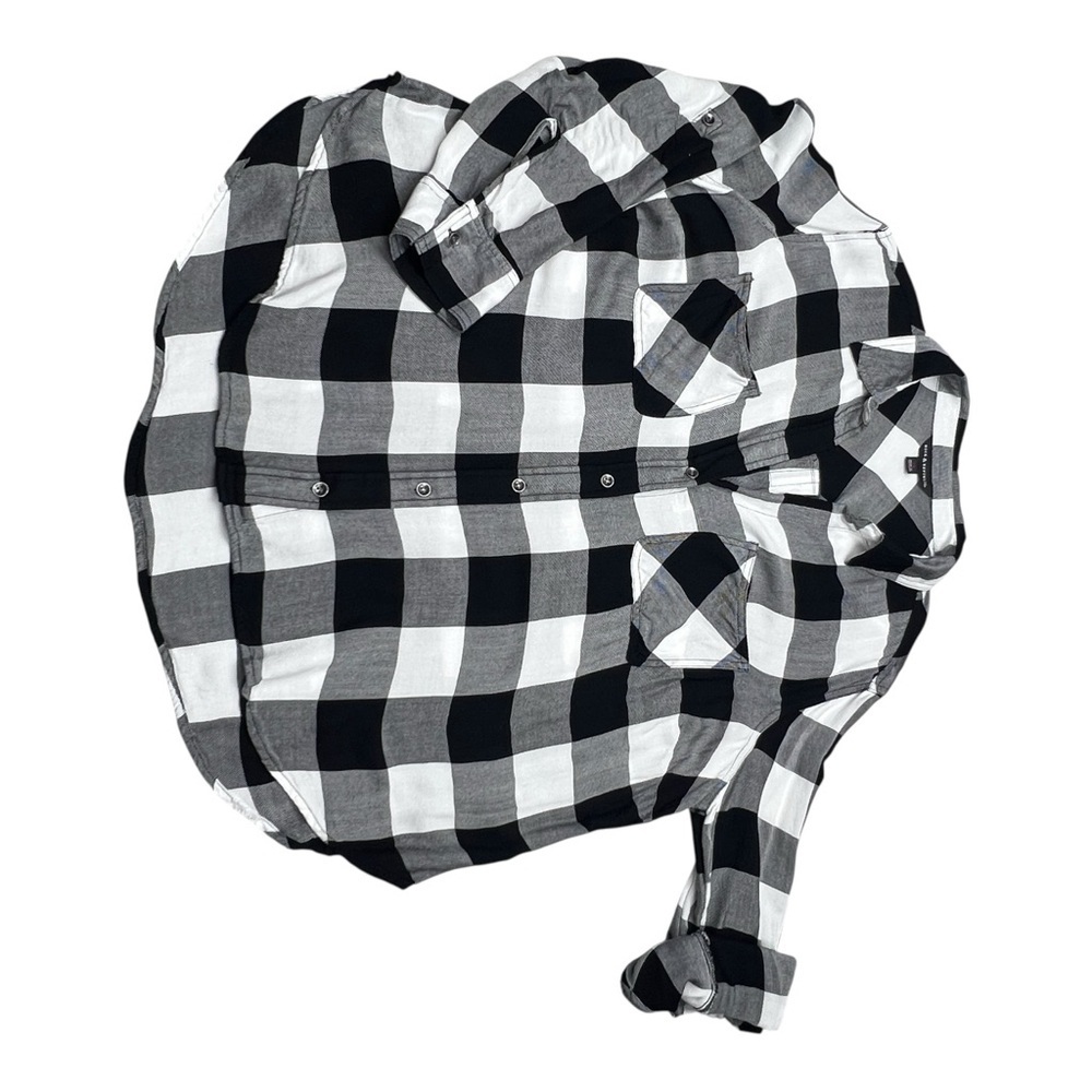 Rock & Republic Monochrome Checkered Button Down Shirt - Picture 3 of 7
